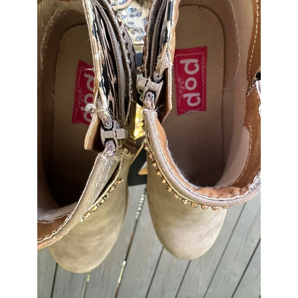 Kids‎ Booties + Sperry Top-Sider Boat Shoes Bundle Size 2M & 3M Leopard Print